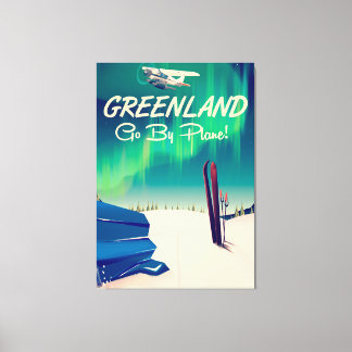 Greenland 'Go By Plane!' Canvas Print