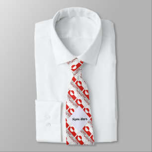 Greenland Greenlander Flag Tiled Black Personalise Tie
