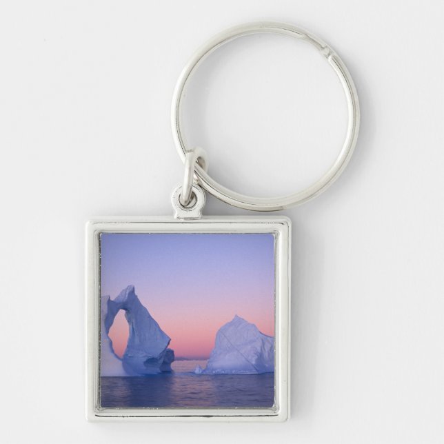 Greenland, Iceberg at sunset. Key Ring (Front)