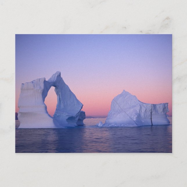 Greenland, Iceberg at sunset. Postcard (Front)