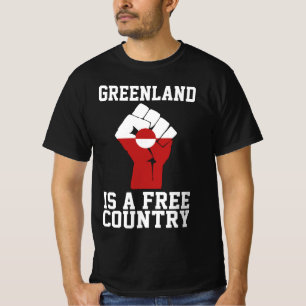 Greenland is a free country - standing with Greenl T-Shirt
