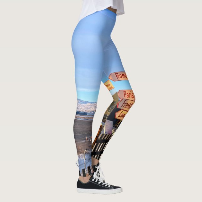 Greenland Kangerlussuaq Airport Destination Post Leggings (Right)