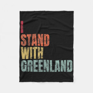 Greenland Lovers I Stand With Greenland Fleece Blanket