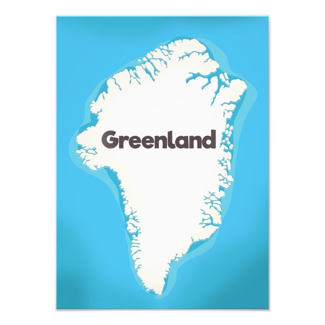 Greenland map photo print (Front)