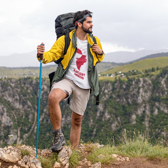Greenland Map Red White Flag Ilulissat Arctic T-Shirt (Creator Uploaded)