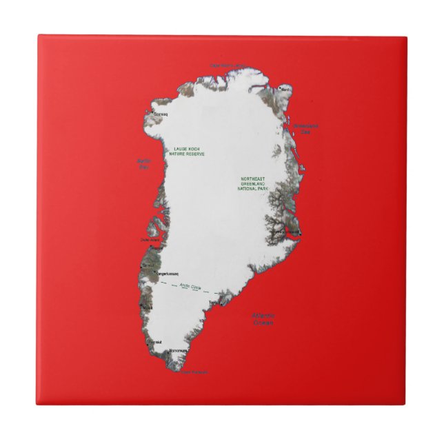 Greenland Map Tile (Front)