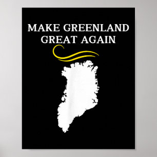 Greenland Map With Trump Hair Make Greenland Poster