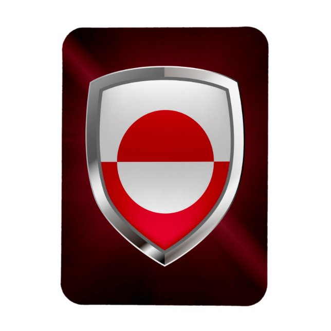 Greenland Mettalic Emblem Magnet (Vertical)