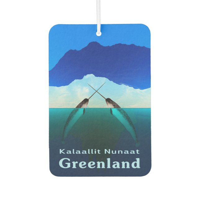 Greenland - Narwhal Car Air Freshener (Front)