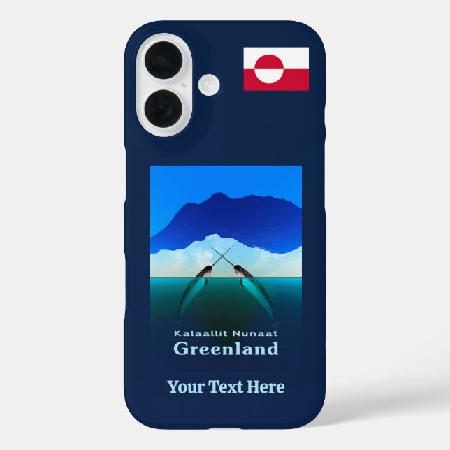 Greenland - Narwhal Case-Mate iPhone Case (Back)