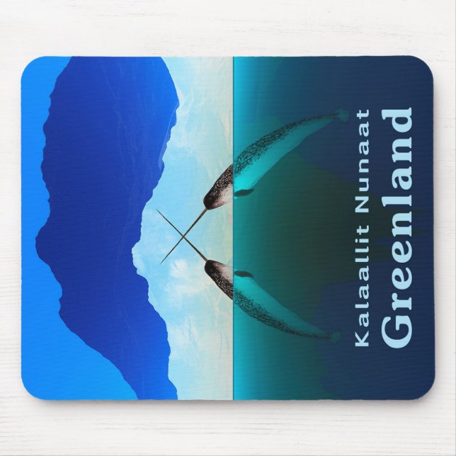 Greenland - Narwhal Mouse Mat (Front)