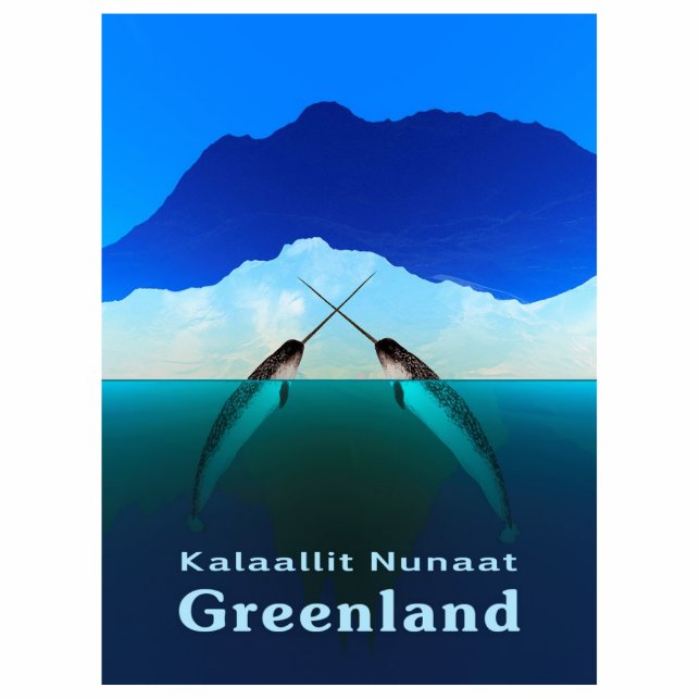 Greenland - Narwhal Photo Sculpture Magnet (Front)