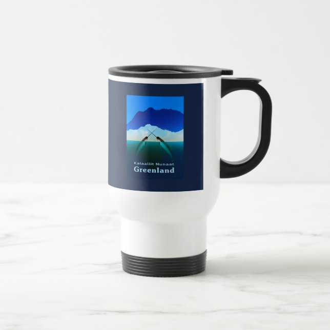 Greenland - Narwhal Travel Mug (Right)