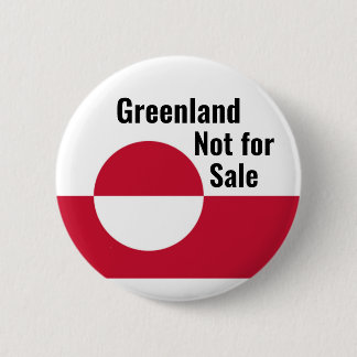 Greenland not for sale 6 cm round badge