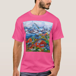 Greenland Oil Painting Nature Of Greenland In Art  T-Shirt