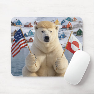 Greenland Polar Bear With Trump Hairstyle Mouse Mat