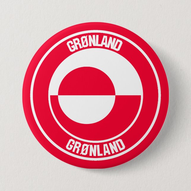 Greenland Round Emblem 7.5 Cm Round Badge (Front)