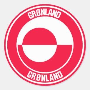 Greenland Round Emblem Classic Round Sticker