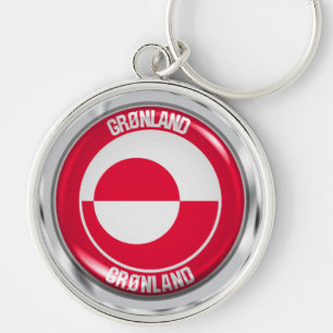Greenland Round Emblem Key Ring