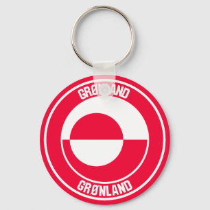 Greenland Round Emblem Key Ring