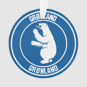 Greenland Round Emblem Ornament