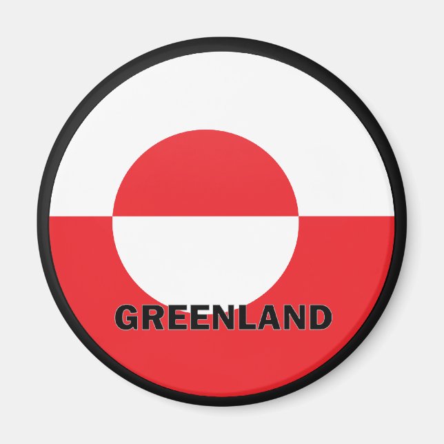 Greenland Roundel quality Flag Magnet (Front)