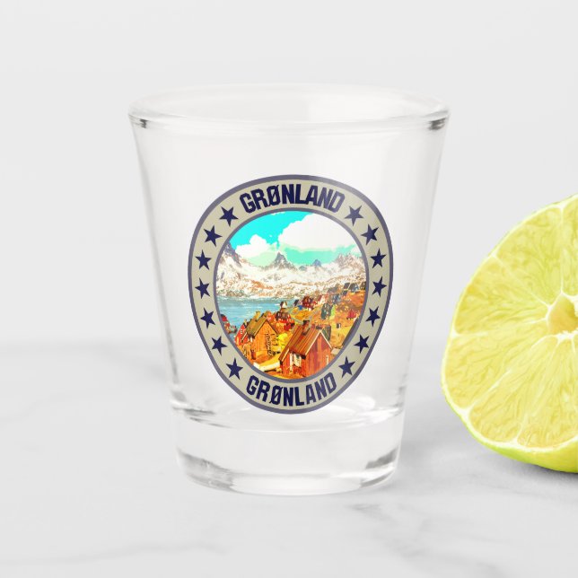 Greenland                                          shot glass (Front)