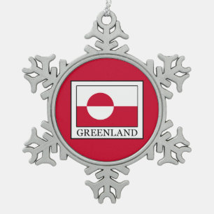 Greenland Snowflake Pewter Christmas Ornament