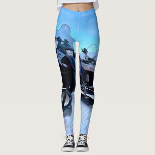 Greenland Snowmobile Arctic Adventure Full Print Leggings