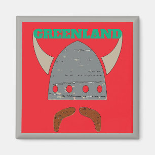 GREENLAND, Viking Head Magnet