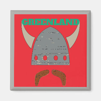 GREENLAND, Viking Head Magnet
