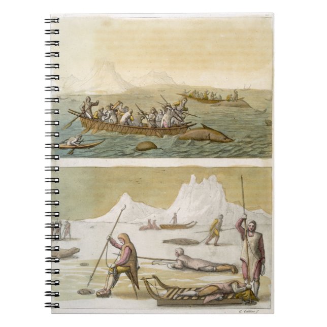Greenland: Whale fishing and Seal hunting, from 'L Notebook (Front)