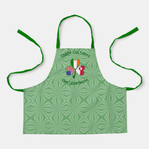 Greenlander Irish American Flags Shamrock Personal Apron
