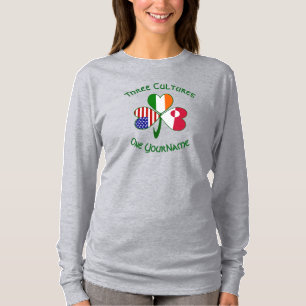 Greenlander Irish American Shamrock Personalised  T-Shirt