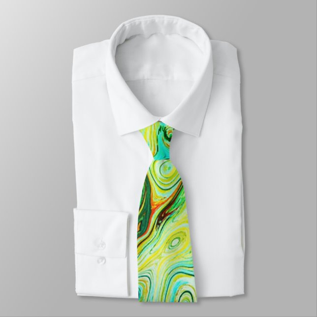Greenleaf Psychedelic Men's Tie (Tied)