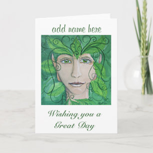 Greenman Greeting Card, Wood Nymph, Sprite Card