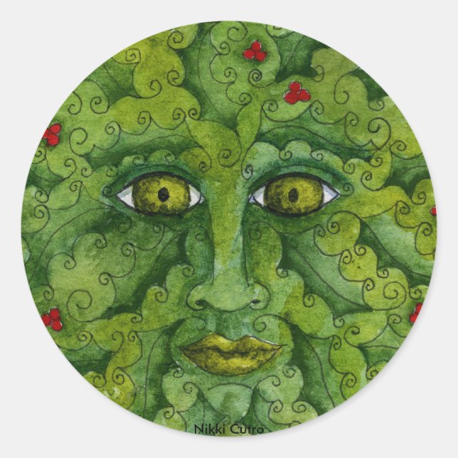 Greenman Holly Sticker (Front)