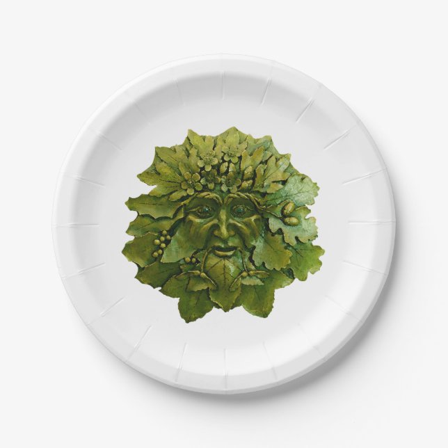 Greenman of the Forest Paper Plate (Front)