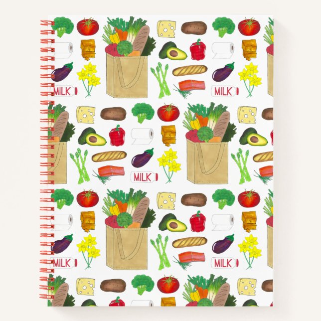 Greenmarket Grocery Shopping Fruit Vegetable Foods Notebook (Front)