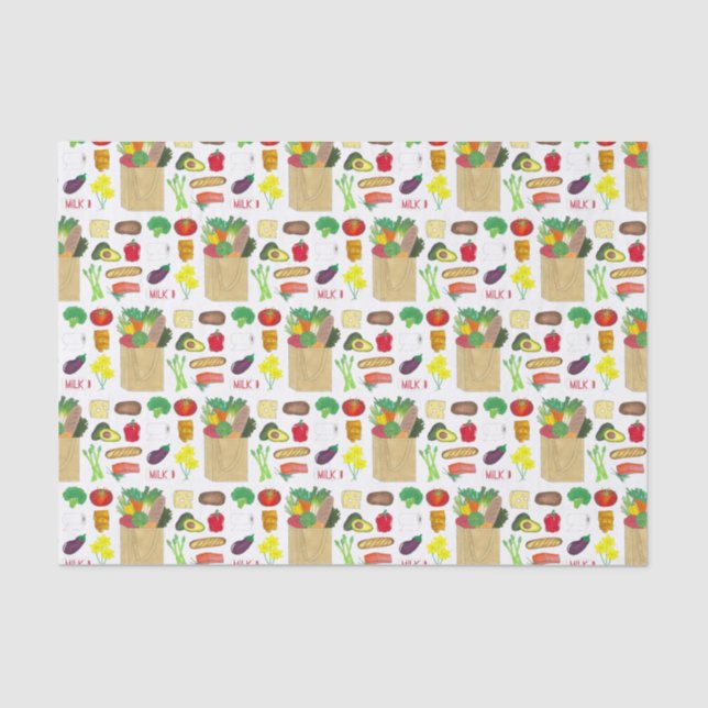 Greenmarket Grocery Shopping Fruit Vegetable Foods Tissue Paper (Front)