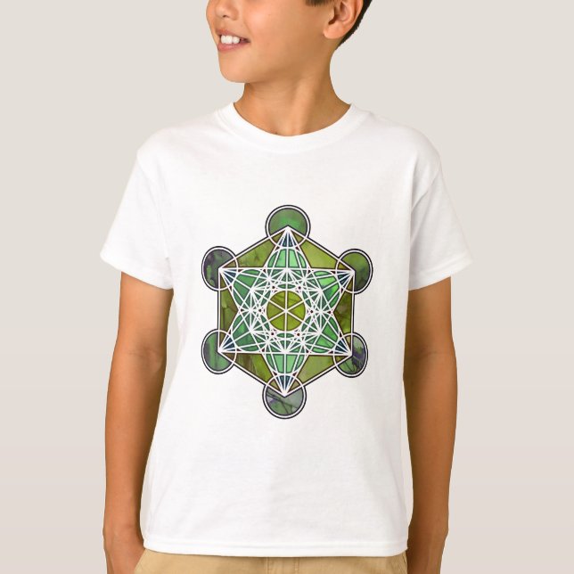 GreenMetatronCube T-Shirt (Front)