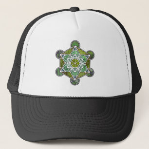GreenMetatronCube Trucker Hat