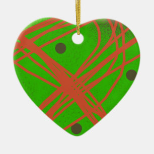 greennery abstract art ceramic tree decoration
