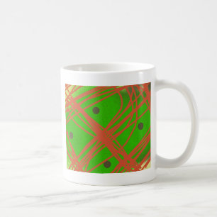 greennery abstract art coffee mug