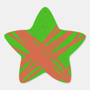 greennery abstract art star sticker