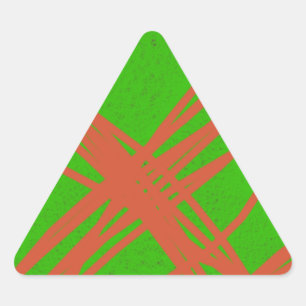 greennery abstract art triangle sticker
