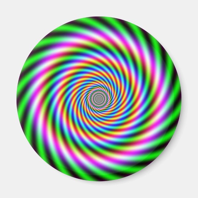 Greenpink Optical Illusion Magnet (Front)