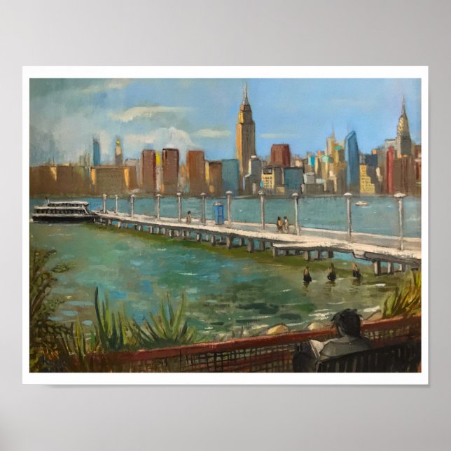 "Greenpoint (Brooklyn NYC)" 11x14 in | by M. Koch Poster (Front)