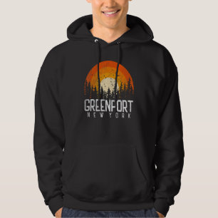 Greenport New York NY  Retro Vintage 70s 80s 90s Hoodie