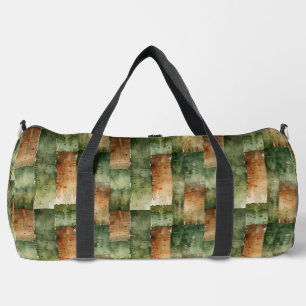 Greens and Brown Camo Strips Duffle Bag
